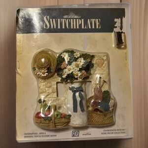 1997 Figi Graphics Double Wall Switch Plate Cover Simple Pleasures Crafts  Resin